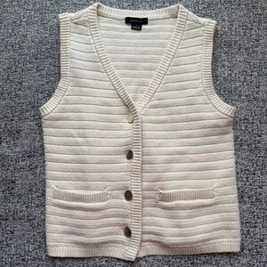 Sanctuary Cream V-Neck Sweater Vest